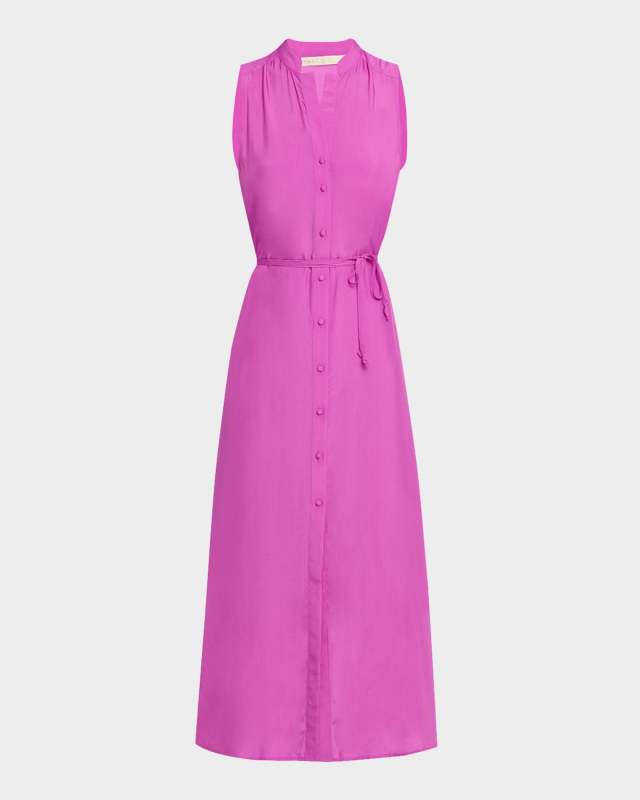 Kirkley Sleeveless Side-Slit Midi Dress
